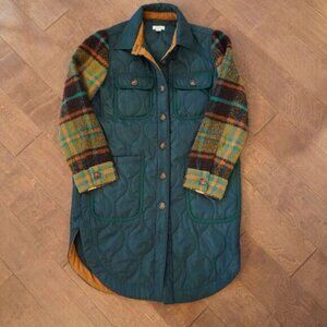 Sundance Hampshire‎ Plaid Wool Blend Long Jacket Women’s S Country Boho Festival